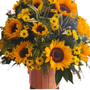 Jardín Dorado – Arreglo de Girasoles y Flores Amarillas